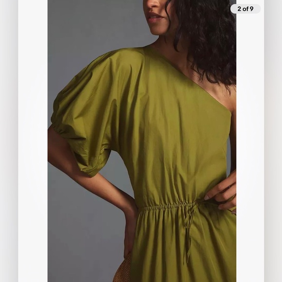 Anthropologie S/W/F Tiered One-Shoulder Maxi Dress Size LP. B27 - Picture 2 of 8